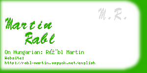 martin rabl business card